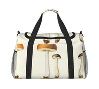 Edible Mushrooms Print Womens Sports Bags Travel Bag - Gym Tote Bag with Compartment,Duffel Bags for Men,Ladies Holdall,Carry On Weekend Travel Handbags for Women
