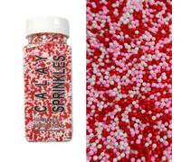 Edible Pearl Sprinkles 110g 2mm Red Pink White Edible Pearls for Cake Decoration CakeTopping for Valentine's Day Birthday Wedding Halloween Easter Thanksgiving Christmas Cake Decoration