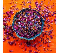 Edible Petals - 50g - Moroccan Flame Blend of Natural Dried Red Rose, Orange Marigold and Blue Cornflower - Certified Food Grade (350)