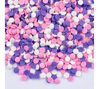 Edible Pink Purple White Round Confetti Sprinkles for Cake Decorations,130g,Baking Decorating for Cake Cupcake Cookie Donut Ice Cream,Gender Reveal Baby Shower Birthday Wedding Party Supplies