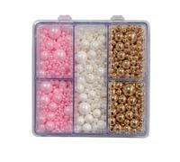 Edible Pink White Gold Pearls for Cake Decorating 4 Size（2mm 4mm 7mm 10mm） Edible Pearls Sprinkles for Cake Topper Icing Wedding Birthday Christmas Halloween Easter