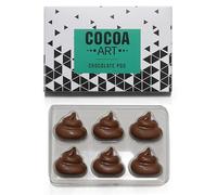Edible Poo Shaped Chocolate - 60 grams | 6 Special Poo Carved Milk Chocolates | Funny Present for Boyfriend, Girlfriend & Husband