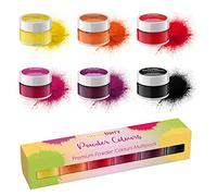 Edible Powder Colours Multipack (6 x 3.5g Jar) - Natural Food Grade Colouring Powders for Cooking, Baking, Icing and Cake Decorating - High Strength Food Colouring Dust for Vibrant Results (Warm)