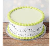 Edible Pre-Cut Music Notes Border Ribbon Cake Wrap x 3 Fondant Cake Topper Decoration - Ideal For Decorating Your Cakes And Easy To Use