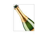 Edible print 6" tall Champagne bottle Cake topper decoration on premium icing paper up to A4 in height - NOT-PRECUT