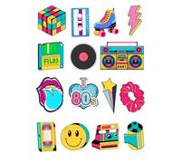 Edible print A4 80s theme Cake topper set cake decorations icing paper UNCUT - Happy Birthday - (wafer card)