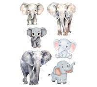 Edible print A4 Elephant theme Cake topper set cake decorations wafer/icing paper UNCUT - Birthday/Retirement/baby shower (wafer card)