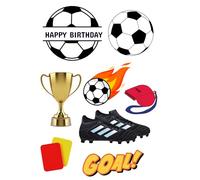 Edible print A4 Football theme Cake topper set cake decorations wafer/icing paper UNCUT - Happy Birthday (wafer card)