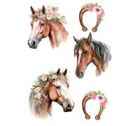 Edible print A4 Horses theme Cake topper set cake decorations wafer/icing paper UNCUT - Birthday/Retirement Hen (Wafer Card)