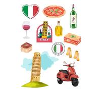 Edible print A4 Italy Italian theme Cake topper set cake decorations Wafer Card NOT-PRECUT - Birthday - Retirement Bon Voyage