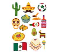 Edible print A4 Mexican mexico theme Cake topper set cake decorations wafer/icing paper UNCUT - Birthday - Retirement (wafer card)