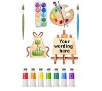 Edible print A4 Personalised Artist Painter theme Cake topper set cake decorations Premium ICING PAPER - - NOT-PRECUT -