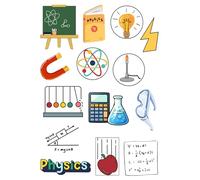 Edible print A4 Science- Scientists theme Cake topper set cake decorations wafer card NOT PRECUT - Birthday/Retirement - Biology - Chemistry - Physics (Physics)
