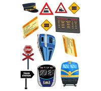 Edible print A4 train theme Cake topper set cake decorations wafer card NOT PRECUT - Birthday -Retirement -