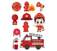 Edible print A4fire fighter theme Cake topper set cake decorations wafer card NOT PRECUT - Birthday -Retirement - fire truck fireman