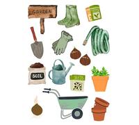 Edible print Garden theme Cake topper set cake decorations wafer card NOT-PRECUT Birthday - Retirement -Gardening - Bulbs