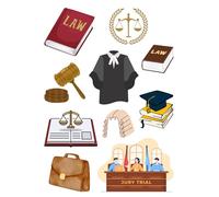 Edible print Lawyer theme Cake topper set cake decorations wafer/icing paper UNCUT - Birthday - Retirement - Law - Judge (wafer card)