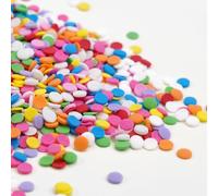 Edible Rainbow Confetti Sprinkle Mix Color Confetti Sprinkles Colorful Circles Sprinkles Birthday Cake Topper Cookie Decorations for Decorating Cake,Ice Cream,Donuts and Lollipops