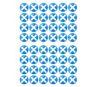Edible Scottish Flag Cupcake Toppers, Mini Scotland Cake Decorations, 6 Nations Rugby Topper, Six Nation Flags, St Andrews Day, Burns Night Cupcakes 48 x 1.18 Inch 3cm Uncut