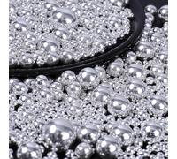 Edible Silver Pearl Sprinkles 130g - Lustre Finish Sugar Balls for Cake Decorating, Baking, Cupcakes, Cookies & Ice Cream | Wedding, Birthday, Christmas, Christening Celebration Cake Toppers