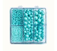 Edible SkyBlue Pearls for Cake Decoration 4 Size （2mm 4mm 7mm 10mm）Icing Cake Topper Wedding Birthday Christmas Halloween Easter Carnival