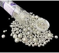 Edible Sprinkles Pearl Sugar Silver Candy 120g/ 4.2oz Mixing Size Baking Christmas Cake Decorations Cupcake Toppers Cookie Decorating Ice Cream Toppings Celebrations Shaker Jar Wedding Shower Party