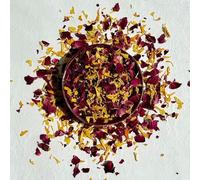 Edible 'Sunset' Natural Dried Flower Petal Mix - 25g - Yellow and Orange Marigold with Red Rose - Certified Food Grade (297)