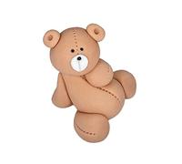Edible Teddy Bear Cake Topper - Sugar Fondant 3D Cake Decoration for Cakes & Cupcakes - Handmade