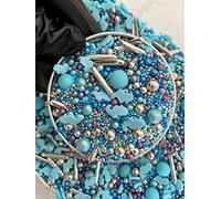 Edible Under The Sea Sprinkles Mix 45g | Metallic Sugar Pearls & Balls | Cake Cupcake & Cookie Decorations | Baby Shower Wedding Birthday Baking Toppings Mermaid