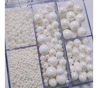 Edible White Pearls for Cake Decorating 4 Size（2mm 4mm 7mm 10mm）90g Edible White Pearls Sprinkles for Cake Topper Ice Cream Wedding Birthday Christmas Halloween Easter Thanksgiving Carnival Party