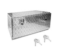 Edicapo 36" x 18" x 18" Truck Tool Box Pickup Truck Bed Toolbox Heavy Duty Aluminum Underbody Truck Box Compatible With RV Trailers Storage Organizer with Lock & Keys Silver
