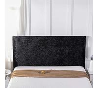 EDIEGO Bed Headboard Slipcover Crushed Velvet for Single/King/Double Headboard covers Stretch Furniture Protective Dustproof Cover For beds Wood. (Black,150cm)
