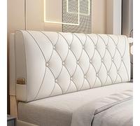 EDIEGO Headboard Slipcover Double/King Size/Single Bed Headboard Cover Solid Color Padded Elastic Headboard Wrap All-Inclusive Bed Cover Headboard Covers for Double Bed (White,150cm*60cm)