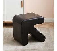 EDIEGO Small stool Household Bench Creative Arrow stools Fitting Room Shoe Changing Low Stool At The Entrance (Black)