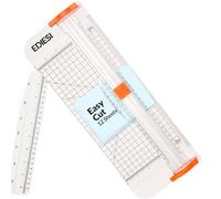 Ediesi, Guillotine, A4, Shear, Cutter, Maximum Precision, Automatic Locking, with Extension Ruler, for Paper, Photos, Coupons and Labels (White)