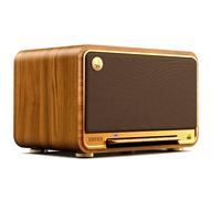 Edifier D32 Retro Tabletop Wireless Speaker, Bluetooth v5.3 & AirPlay2, USB-C & AUX, 11h Playtime, Hi-Res Audio & Wireless Certified, 2.1 Acoustic Architecture, Oak