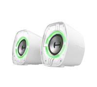 Edifier G1000 II Desktop Computer Speakers for Gaming, 2.5" Full-Range Driver & Enhanced Bass, Bluetooth 5.4 with USB-C/AUX, 9 Dynamic RGB Lighting Modes, Compact for PC/PS5/Switch - White