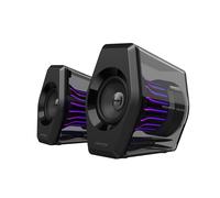 Edifier G2000 Pro 2.0 RGB Gaming Speakers, 64W Peak Power, Black | Virtual 7.1 Surround Sound, 270° TempoFlow Light Sync, Transparent Design, BT/USB-C/AUX Input for PC PS5 Switch Game Console