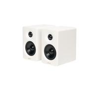 Edifier M60 Compact Desktop Speakers 2.0: Bluetooth 5.3, 66W RMS, Hi-Res Wireless Audio, LDAC, 3” Mid Bass & 1” Tweeter, USB-C/AUX Inputs, Multimedia Speaker with Stands for PC Gaming & Music - White