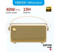 Edifier MP330 Portable Bluetooth Speaker Bluetooth V6.0 Hi-Res Audio USB-C TF Card Inputs Stereo Pairing 40W RMS 19H Playtime White