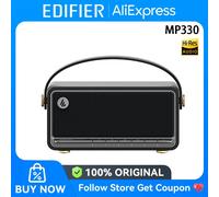 Edifier MP330 Portable Speaker Bluetooth V6.0 Hi-Res Audio USB-C TF Card Inputs Multipoint Connection 40W RMS 19H Playtime Retro Black