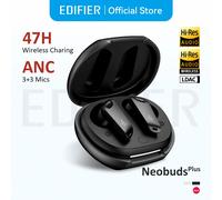 Edifier NeoBuds Plus True Wireless Earbuds Hybrid ANC -48dB Bluetooth V5.4 Hi-Res LDAC LHDC5.0 IP54 Spatial Sound 47H Playtime Black