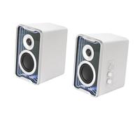 Edifier QR30 Desktop Active Speakers 2.0, Bluetooth v5.4, USB-A, AUX, 30W RMS, 63Hz-20kHz, 2.75" Drivers, 0.75" Tweeters, RGB Light Effect, Ideal for Music/Movies/Gaming (White)