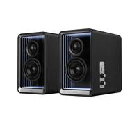 Edifier QR65 Desktop Active Monitor Fast Charging PC Speakers, 70W RMS Hi-Res Audio Monitors, Bluetooth Speakers with Stands for Computer Gaming, Bluetooth/USB-A/RCA Input, Abyss Light Effects (Black)