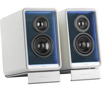 Edifier QR65 Desktop Active Monitor Speakers 2.0 for PC, Bluetooth v5.3, USB-A & RCA Inputs, 70W RMS Hi-Res Audio, 65W Fast Charging via USB-C and A, Aluminum Stands Included, White