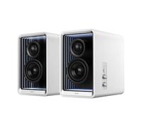 Edifier QR65 RGB Light Desktop Active Monitor, 70W RMS, Hi-Res Audio, White | LDAC Bluetooth 5.3, 2.75" Long-Throw Aluminum Diaphragm mid-Low Drivers, 65W TurboGaN Charging, SUB Out, Multi Inputs, Stands