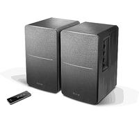 Edifier R1280T Active Bookshelf Speakers 2.0, Dual RCA Input, 42W RMS, 55Hz-20kHz, 4" Drivers, 0.5" Tweeters, Bass Reflect Port, with Wireless Remote, Wood Enclosure (Black)
