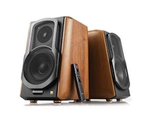 Edifier S1000MKII Hi-Res Audio Active 2.0 Bluetooth Bookshelf Speaker Set - Brown
