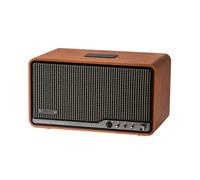 Edifier S300 Wireless Hi-Fi Tabletop Speaker with AirPlay 2 for Multi-Room, 80W Power, 2-Way Active Crossover, LDAC Hi-Res Audio, Retro Bluetooth Speakers with Remote for Bedroom Office Party - Brown