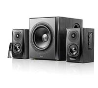 Edifier S351DB Bookshelf Speaker and Subwoofer 2.1 System, Bluetooth, 150W RMS, Dual 3.5″ Mid-Bass & 0.75″ Tweeters plus 8″ Subwoofer, Dual RCA/Optical/Coaxial Inputs, with Remote, Black